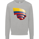 Curled Columbia Flag Columbian Day Football Kids Sweatshirt Jumper Sports Grey
