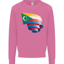 Curled Comoros Flag Comorian Day Football Mens Sweatshirt Jumper Azalea