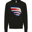 Curled Costa Rica Flag Rican Day Football Mens Sweatshirt Jumper Black
