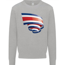 Curled Costa Rica Flag Rican Day Football Mens Sweatshirt Jumper Sports Grey