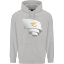 Curled Cyprus Flag Cypriot Day Football Childrens Kids Hoodie Sports Grey