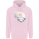 Curled Cyprus Flag Cypriot Day Football Mens 80% Cotton Hoodie Light Pink
