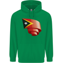 Curled East Timor Flag Day Football Childrens Kids Hoodie Irish Green