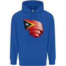 Curled East Timor Flag Day Football Mens 80% Cotton Hoodie Royal Blue