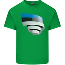 Curled Estonia Flag Estonian Day Football Mens Cotton T-Shirt Tee Top Irish Green