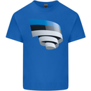 Curled Estonia Flag Estonian Day Football Mens Cotton T-Shirt Tee Top Royal Blue