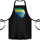 Curled Gabon Flag Gabonese Day Football Cotton Apron 100% Organic Black
