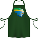 Curled Gabon Flag Gabonese Day Football Cotton Apron 100% Organic Forest Green
