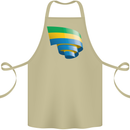 Curled Gabon Flag Gabonese Day Football Cotton Apron 100% Organic Khaki