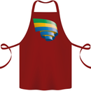 Curled Gabon Flag Gabonese Day Football Cotton Apron 100% Organic Maroon