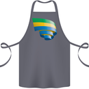 Curled Gabon Flag Gabonese Day Football Cotton Apron 100% Organic Steel