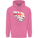 Curled Georgia Flag Georgian Day Football Mens 80% Cotton Hoodie Azelea