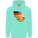 Curled Germany Flag German Day Football Childrens Kids Hoodie Peppermint