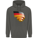 Curled Germany Flag German Day Football Childrens Kids Hoodie Storm Grey