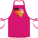 Curled Germany Flag German Day Football Cotton Apron 100% Organic Pink