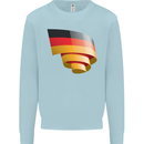 Curled Germany Flag German Day Football Kids Sweatshirt Jumper Light Blue