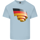 Curled Germany Flag German Day Football Kids T-Shirt Childrens Light Blue