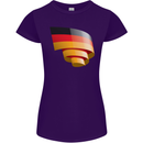 Curled Germany Flag German Day Football Womens Petite Cut T-Shirt Purple