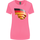 Curled Germany Flag German Day Football Womens Wider Cut T-Shirt Azalea