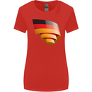 Curled Germany Flag German Day Football Womens Wider Cut T-Shirt Red