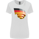 Curled Germany Flag German Day Football Womens Wider Cut T-Shirt White