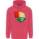 Curled Guinea Flag Guinean Day Football Childrens Kids Hoodie Heliconia
