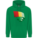 Curled Guinea Flag Guinean Day Football Childrens Kids Hoodie Irish Green