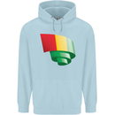 Curled Guinea Flag Guinean Day Football Childrens Kids Hoodie Light Blue
