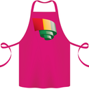 Curled Guinea Flag Guinean Day Football Cotton Apron 100% Organic Pink