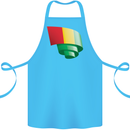 Curled Guinea Flag Guinean Day Football Cotton Apron 100% Organic Turquoise