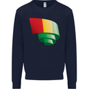 Curled Guinea Flag Guinean Day Football Kids Sweatshirt Jumper Navy Blue