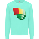 Curled Guinea Flag Guinean Day Football Kids Sweatshirt Jumper Peppermint