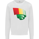Curled Guinea Flag Guinean Day Football Kids Sweatshirt Jumper White