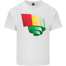 Curled Guinea Flag Guinean Day Football Kids T-Shirt Childrens White