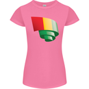 Curled Guinea Flag Guinean Day Football Womens Petite Cut T-Shirt Azalea