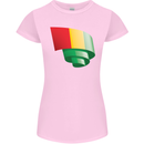 Curled Guinea Flag Guinean Day Football Womens Petite Cut T-Shirt Light Pink