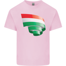 Curled Hungary Flag Hungarian Day Football Mens Cotton T-Shirt Tee Top Light Pink