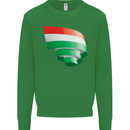 Curled Hungary Flag Hungarian Day Football Mens Sweatshirt Jumper Irish Green