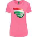 Curled Hungary Flag Hungarian Day Football Womens Wider Cut T-Shirt Azalea