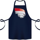 Curled Indonesia Flag Indonesian Day Football Cotton Apron 100% Organic Navy Blue
