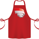 Curled Indonesia Flag Indonesian Day Football Cotton Apron 100% Organic Red