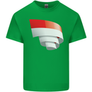 Curled Indonesia Flag Indonesian Day Football Kids T-Shirt Childrens Irish Green