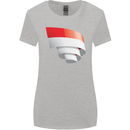 Curled Indonesia Flag Indonesian Day Football Womens Wider Cut T-Shirt Sports Grey