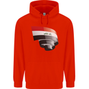 Curled Iraq Flag Iraqi Day Football Mens 80% Cotton Hoodie Bright Red