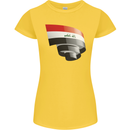 Curled Iraq Flag Iraqi Day Football Womens Petite Cut T-Shirt Yellow
