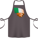 Curled Ireland Flag Irish St Patricks Day Football Cotton Apron 100% Organic Dark Grey