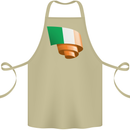 Curled Ireland Flag Irish St Patricks Day Football Cotton Apron 100% Organic Khaki