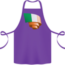 Curled Ireland Flag Irish St Patricks Day Football Cotton Apron 100% Organic Purple