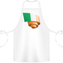 Curled Ireland Flag Irish St Patricks Day Football Cotton Apron 100% Organic White