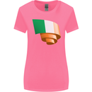 Curled Ireland Flag Irish St Patricks Day Football Womens Wider Cut T-Shirt Azalea